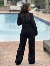 Load image into Gallery viewer, &quot;Bianka&quot; Stunning Crochet Blazer And Matching High Waisted Pants
