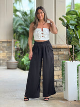 Load image into Gallery viewer, &quot;Alessandra&quot; Tube Bow Detailing Top And High Waisted Long Pants Set
