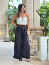 Load image into Gallery viewer, &quot;Alessandra&quot; Tube Bow Detailing Top And High Waisted Long Pants Set
