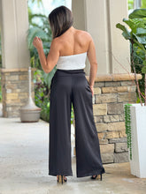 Load image into Gallery viewer, &quot;Alessandra&quot; Tube Bow Detailing Top And High Waisted Long Pants Set
