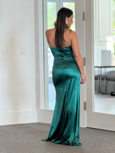 Load image into Gallery viewer, &quot;Sienna&quot; Satin Stretchy Strapless Maxi Dress
