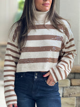 Load image into Gallery viewer, &quot;Adrianna&quot; Turtle Striped Sweater
