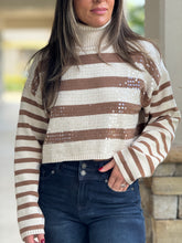 Load image into Gallery viewer, &quot;Adrianna&quot; Turtle Striped Sweater
