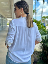 Load image into Gallery viewer, &quot;Patty&quot; Lace Trim Detail Blouse Top
