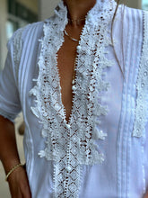 Load image into Gallery viewer, &quot;Patty&quot; Lace Trim Detail Blouse Top
