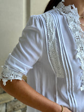 Load image into Gallery viewer, &quot;Patty&quot; Lace Trim Detail Blouse Top
