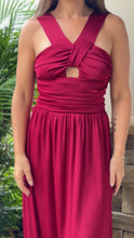 Load and play video in Gallery viewer, &quot;Angie&quot; Sleeveless Satin Midi Dress
