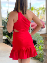 Load image into Gallery viewer, &quot;Marianna&quot; One Shoulder Mini Dress
