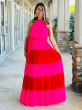 Load image into Gallery viewer, &quot;Georgina&quot; Color Block Maxi Dress
