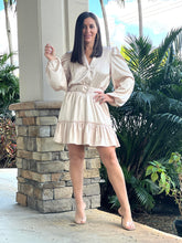 Load image into Gallery viewer, &quot;Neva&quot; Satin Long Sleeve Mini Dress
