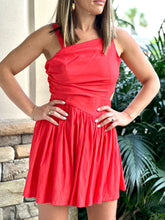 Load image into Gallery viewer, &quot;Rose&quot; One Shoulder Open Back Mini Dress
