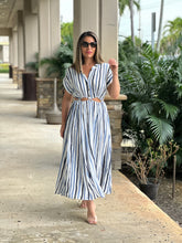 Load image into Gallery viewer, &quot;Emma&quot; Striped Cut Out Details Midi Dress
