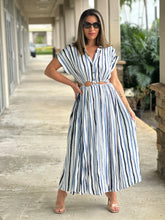 Load image into Gallery viewer, &quot;Emma&quot; Striped Cut Out Details Midi Dress
