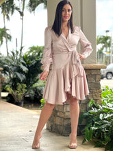Load image into Gallery viewer, &quot;Alegria&quot; Long Sleeve Satin Dress
