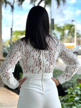 Load image into Gallery viewer, &quot;Eva&quot; White Long Sleeve Jumpsuit
