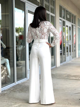 Load image into Gallery viewer, &quot;Eva&quot; White Long Sleeve Jumpsuit

