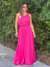 Load image into Gallery viewer, &quot;Alessandra&quot; One Shoulder Elastic Back Jumpsuit
