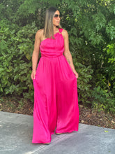 Load image into Gallery viewer, &quot;Alessandra&quot; One Shoulder Elastic Back Jumpsuit
