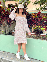 Load image into Gallery viewer, &quot;Sadie&quot; Rayon Ditsy Smocked Mini Ruffle Dress
