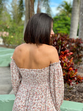Load image into Gallery viewer, &quot;Sadie&quot; Rayon Ditsy Smocked Mini Ruffle Dress
