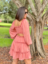 Load image into Gallery viewer, &quot;Layla&quot; Balloon Sleeve Cut Out Waist Dress
