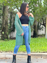 Load image into Gallery viewer, &quot;Hanna&quot; Open Crochet Belted Cardigan
