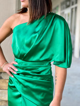 Load image into Gallery viewer, &quot;Pia&quot; One Shoulder Wrap Style Dress
