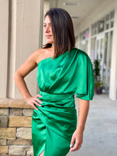 Load image into Gallery viewer, &quot;Pia&quot; One Shoulder Wrap Style Dress
