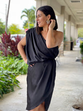 Load image into Gallery viewer, &quot;Dawn&quot; One Shoulder Wrap Style Dress
