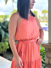 Load image into Gallery viewer, &quot;Ashley&quot; Halter Tiered Maxi Dress
