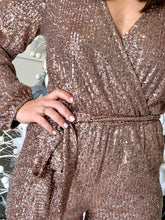 Load image into Gallery viewer, &quot;Bethany&quot; Long Sleeve Sequins Romper
